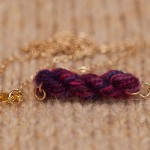 Purple Berries - Skein of Yarn Necklace