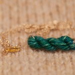 Dragonfly Greens - Skein of Yarn Necklace