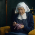 Knitted Pig on Call the Midwife