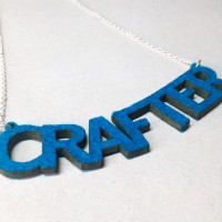 Crafter Necklace Blue Felt