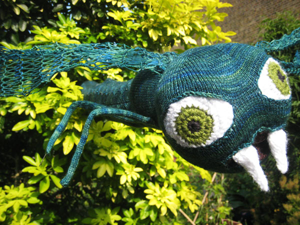 crochet eyeball knited sculpture