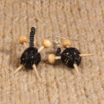 Knitting Needle and Yarn Ball earrings