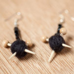 Knitting Needle and Yarn Ball earrings