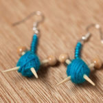 Knitting Needle and Yarn Ball earrings