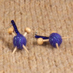 Knitting Needle and Yarn Ball earrings