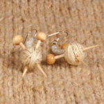 Knitting Needle and Yarn Ball earrings