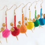 Knitting Needle and Yarn Ball earrings