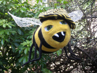 knitted bee print