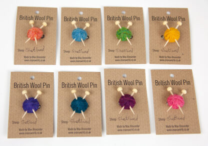 Knitting needle brooches packaging