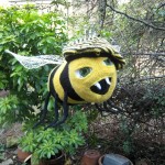 flying knitted bee